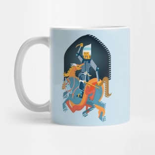 A Prince On Horseback Attacked By A Dragon Mug